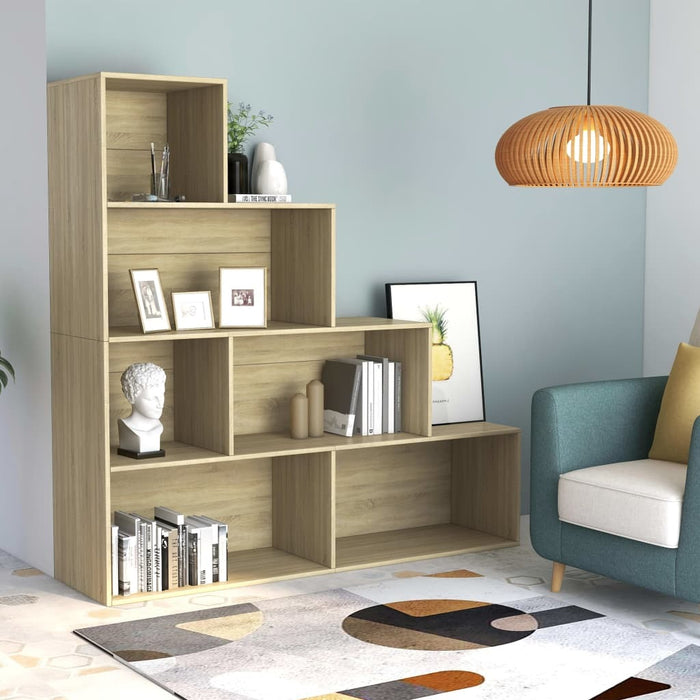 Book Cabinet/Room Divider Sonoma Oak 61"x9.4"x63" Chipboard