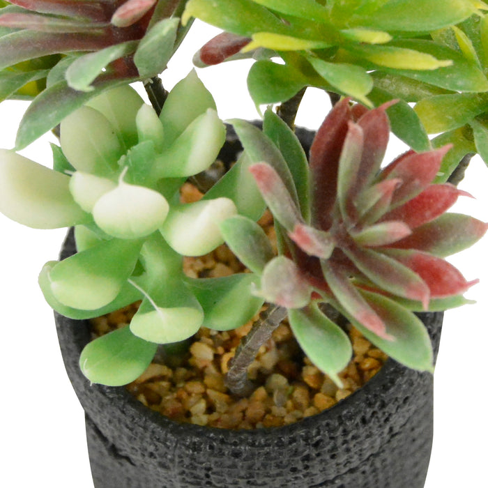 3pcs Artificial Succulents Plants Mini Realistic Fake Succulents EVA Planter Pot