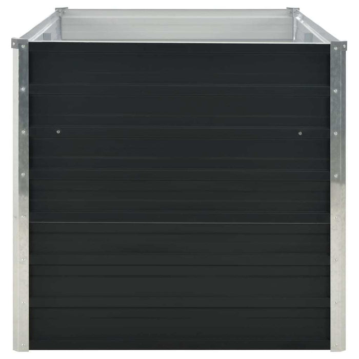 Raised Garden Bed Anthracite 63"x31.5"x30.3" Galvanized Steel