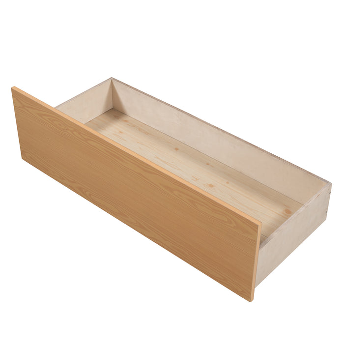 Twin Size House Bed Wood Bed with Two Drawers