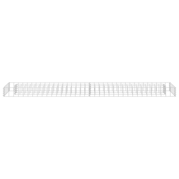 Gabion Raised Bed Galvanized Steel 70.9"x11.8"x3.9"