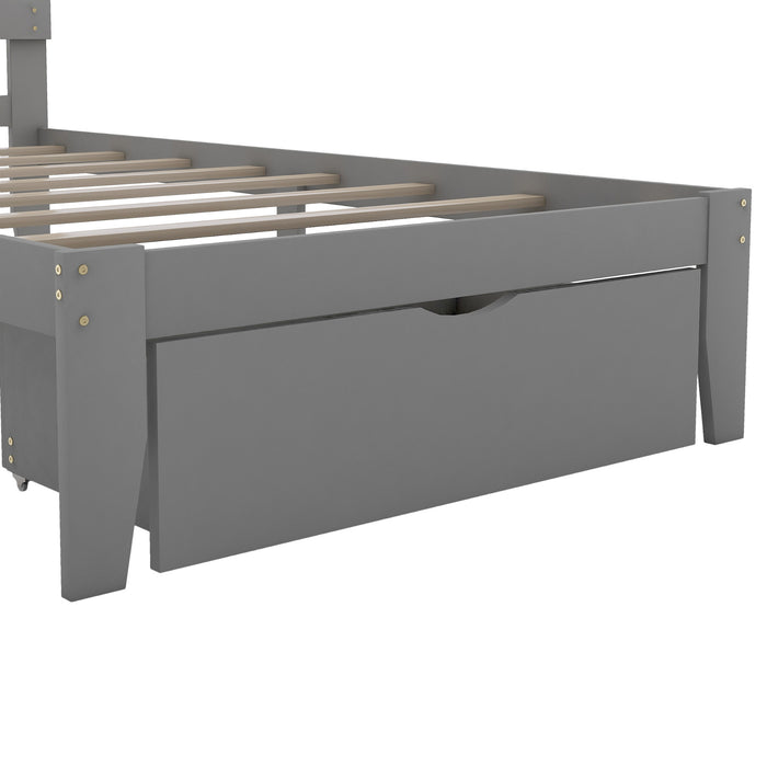 Twin Size Platform Bed with Drawer