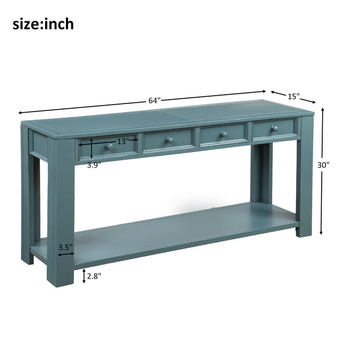 Simmons Entryway Hallway Sofa Table (Dark Blue)