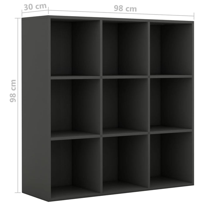 Book Cabinet Gray 38.6"x11.8"x38.6"