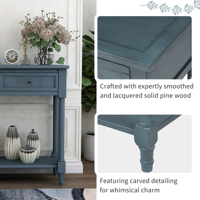 Daisy Series Console Table Traditional Design (Navy)
