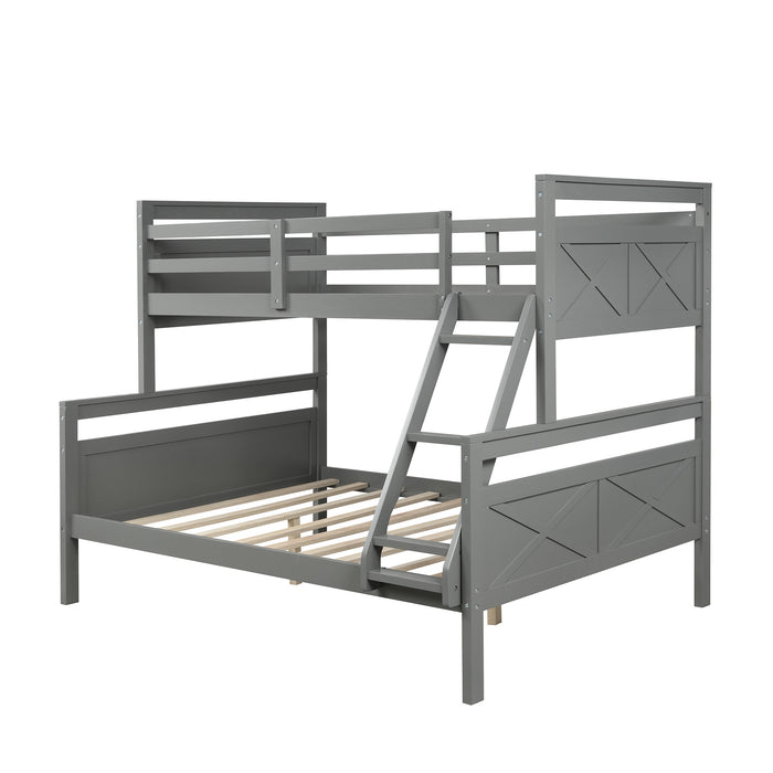 Mios Twin over Full Bunk Bed With Ladder