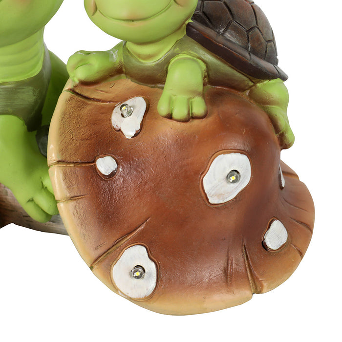 Garden Statue Cute Frog Face Turtles