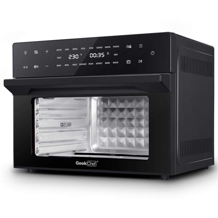 Geek Chef AiroCook 31QT Air Fryer Toaster Oven Combo, with Extra Large Capacity, Family Size, 18-in-1 Countertop Oven--YS