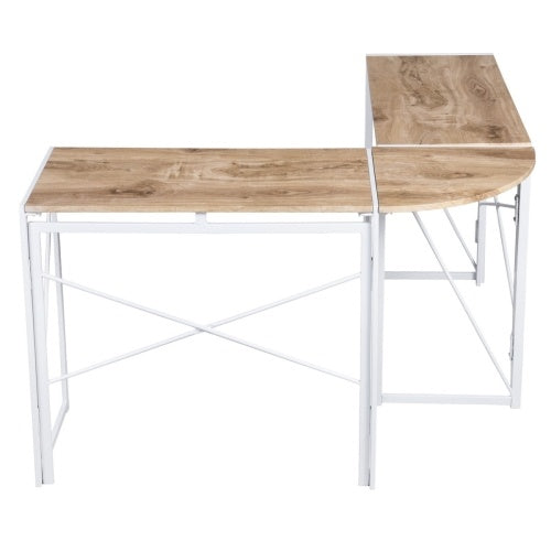 Corner Computer Desk Folding Writing Study Table Rustic Home Office Workstation Industrial L-Shaped Desk