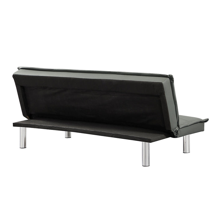 PU Leather Sofa Bed Couch , Convertible Folding Futon Sofa Bed with Metal Legs.