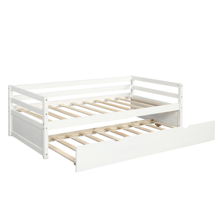 Henrys Elegant White Twin Daybed with Trundle