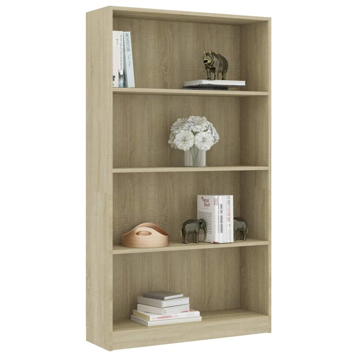 4-Tier Book Cabinet Sonoma Oak 31.5"x9.4"x55.9" Chipboard