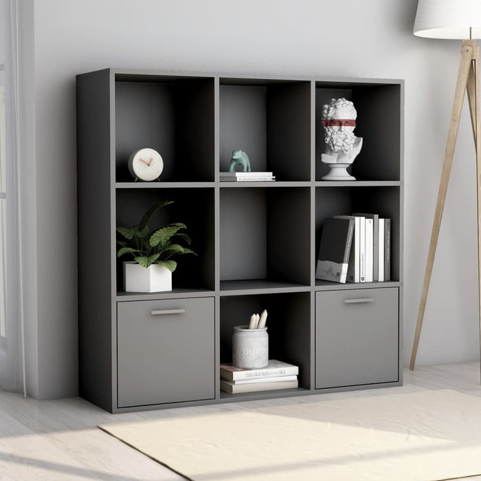 Book Cabinet Gray 38.5"x11.8"x38.5" Chipboard