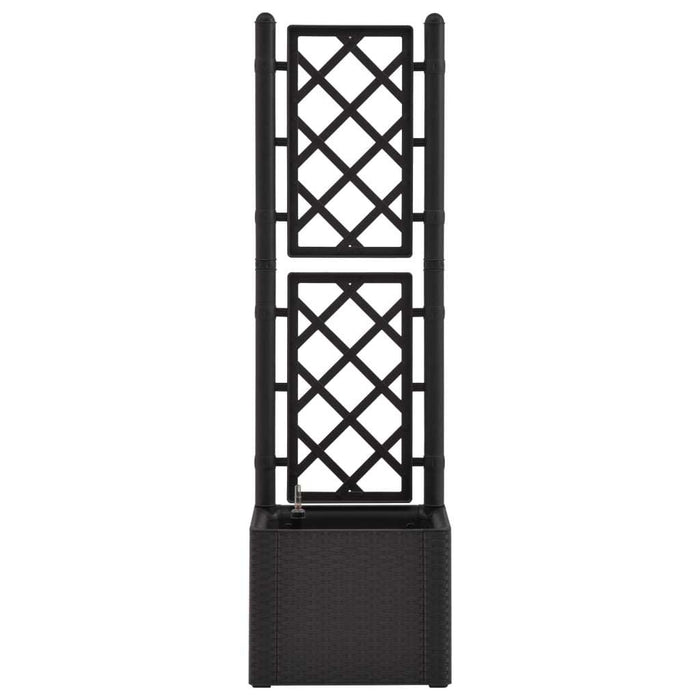 Garden Raised Bed with Trellis and Self Watering System Anthracite