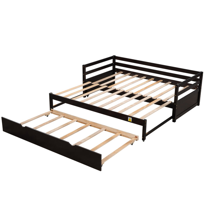 Grenco Twin or Double Twin Daybed with Trundle (White)
