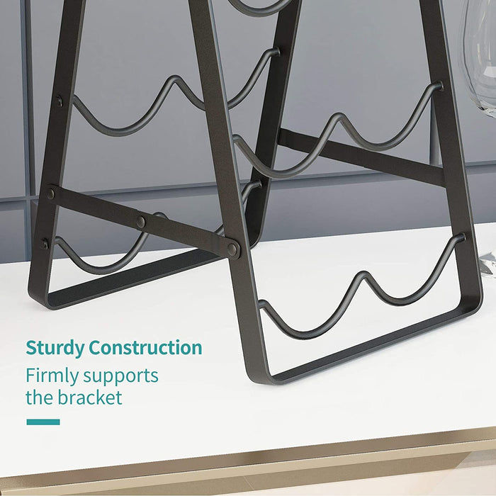 Mecor Countertop Wine Rack, Tabletop Wood Wine Holder for 6 Bottle