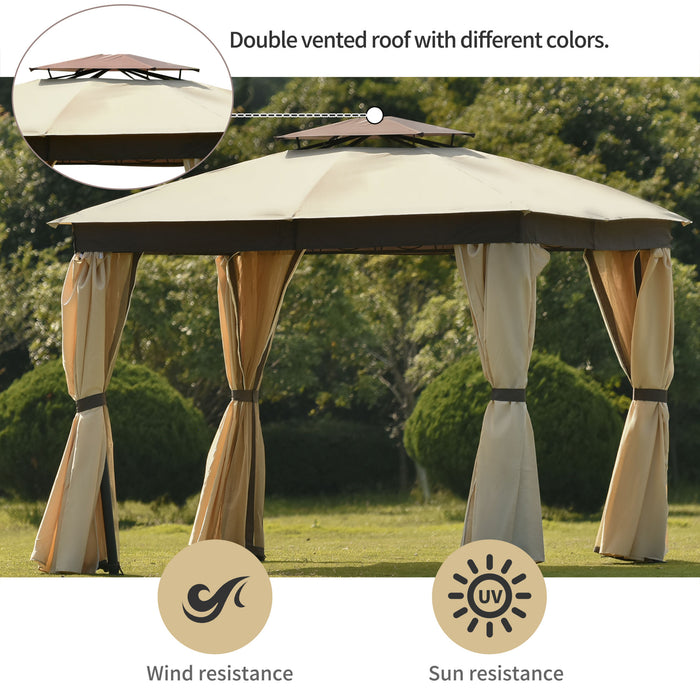 Habao Powder Coat Outdoor Canopy Soft Top Party Gazebo