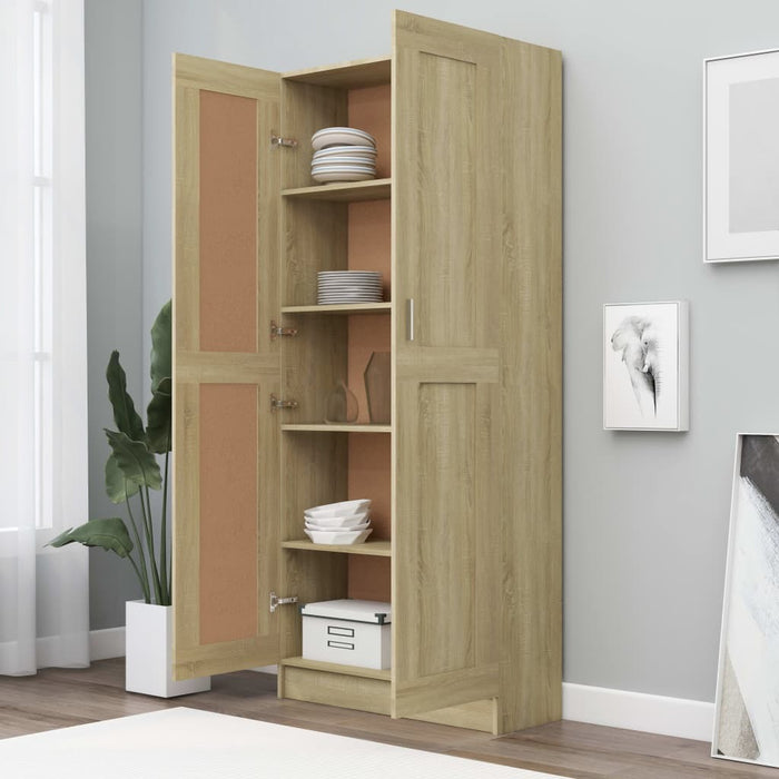 Book Cabinet Sonoma Oak 32.5"x12"x73" Chipboard