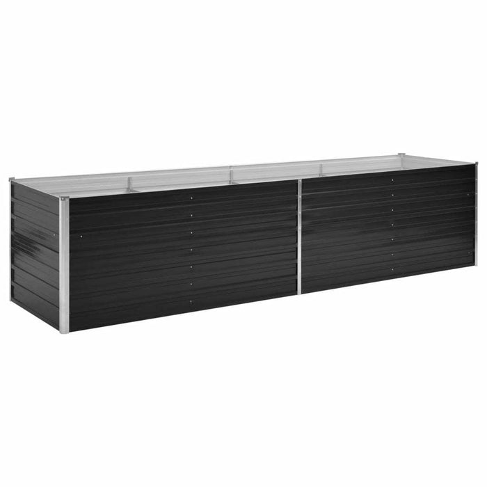 Garden Raised Bed Anthracite 126"x31.5"x30.3" Galvanized Steel