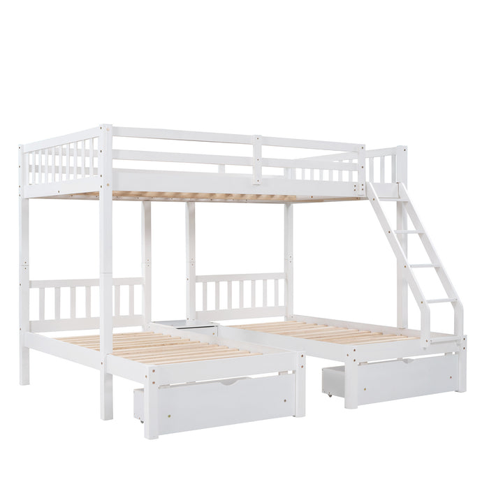 MyRoom Full Over Twin & Twin Wooden Bunk Bed