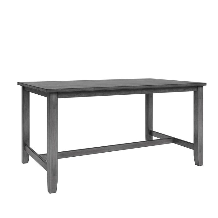 6 Piece Wooden Dining Table set, Kitchen Table set with 4 Chairs and Bench, Farmhouse Rustic Style,Antique Graywash