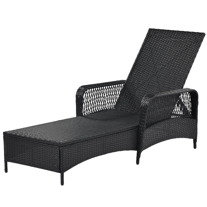 Outdoor patio pool PE rattan wicker chair wicker sun lounger