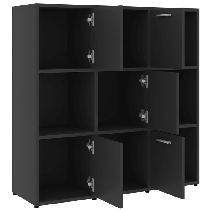 Book Cabinet Gray 35.4"x11.8"x35.4" Chipboard
