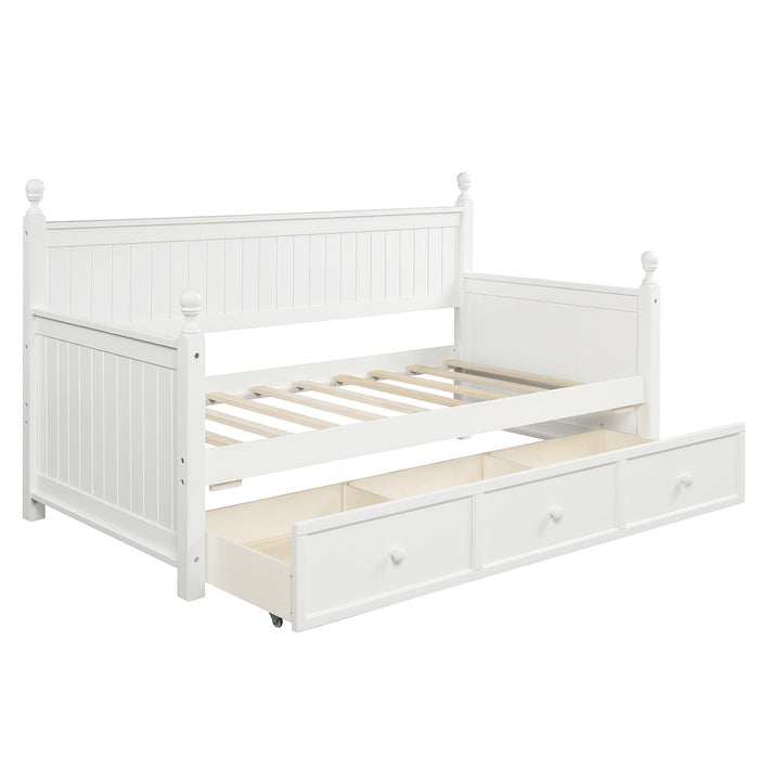 Samuels Twin Size 3 Drawer Wooden Daybed