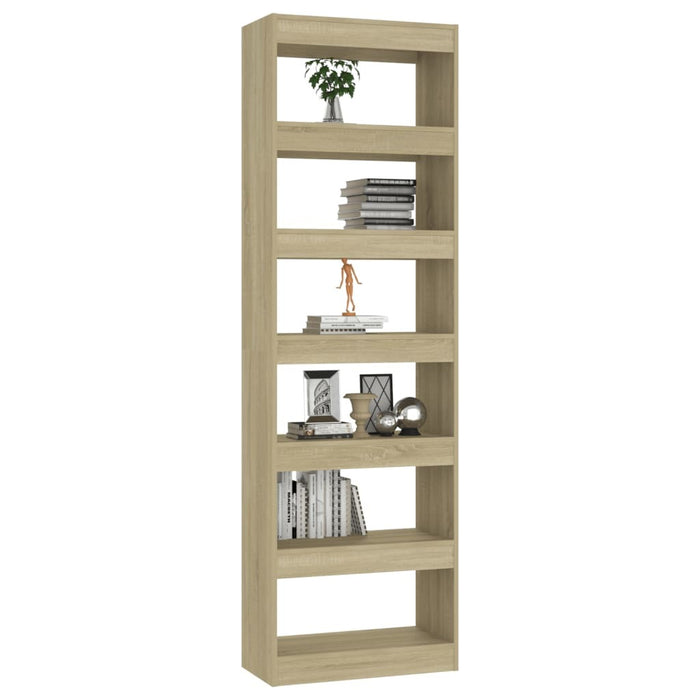 Book Cabinet/Room Divider Sonoma Oak 23.6"x11.8"x78"