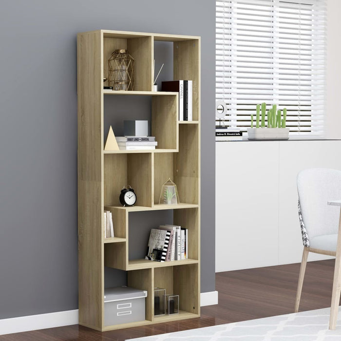 Book Cabinet Sonoma Oak 26.4"x9.4"x63.4"