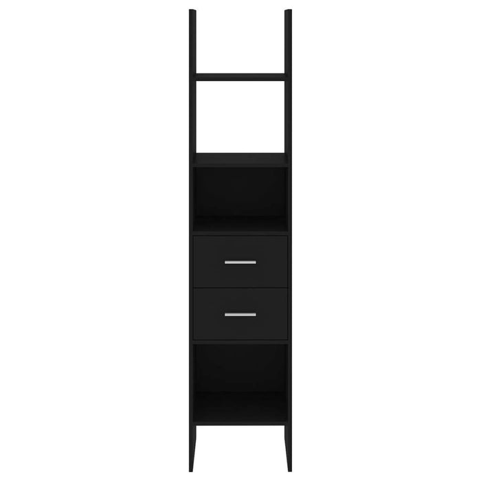 Book Cabinet Black 15.7"x13.8"x70.9" Chipboard