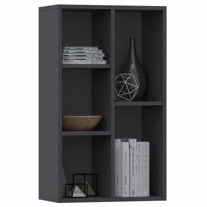 Book Cabinet/Sideboard Gray 17.7"x9.8"x31.5" Chipboard