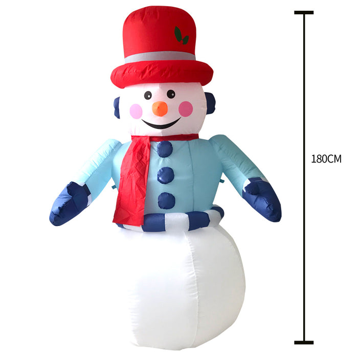 6ft Inflatable Snowman Outdoor Decoration