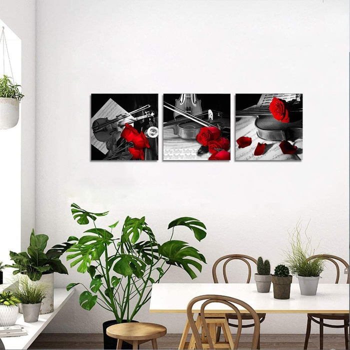 Red Rose Flower Canvas