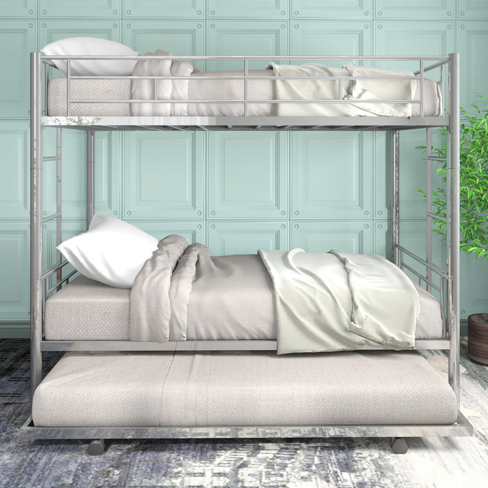 Twin over twin bunk bed with trundle