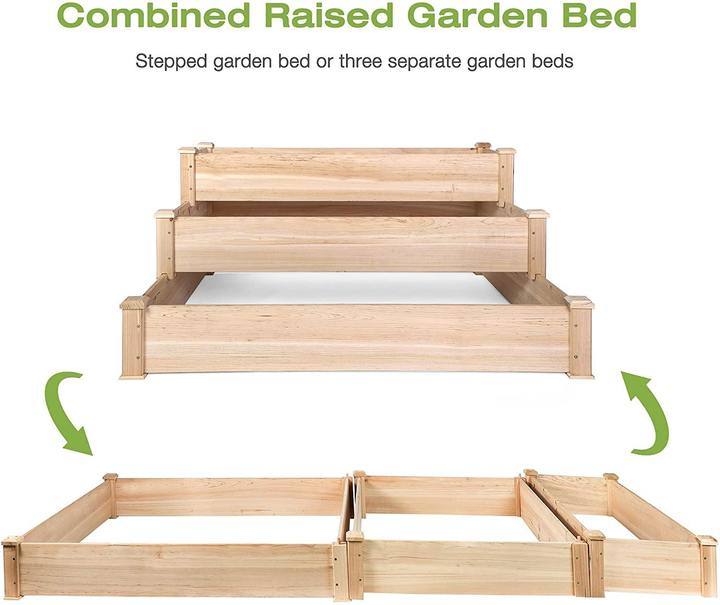 Bosonshop 3 Tier Raised Garden Bed Kit