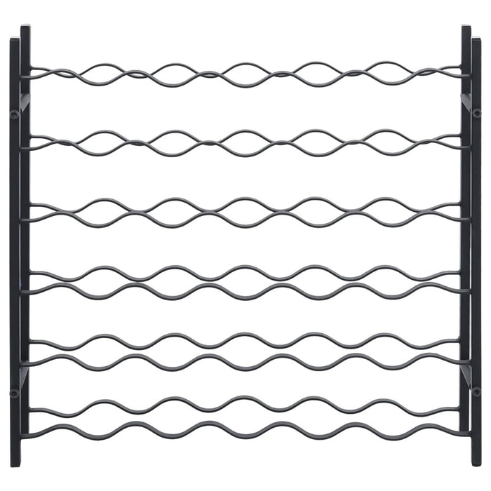 Wine Rack for 36 Bottles Black Iron