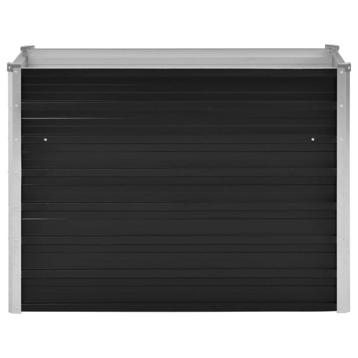 Garden Raised Bed Anthracite 139.4"x15.7"x30.3" Galvanised Steel