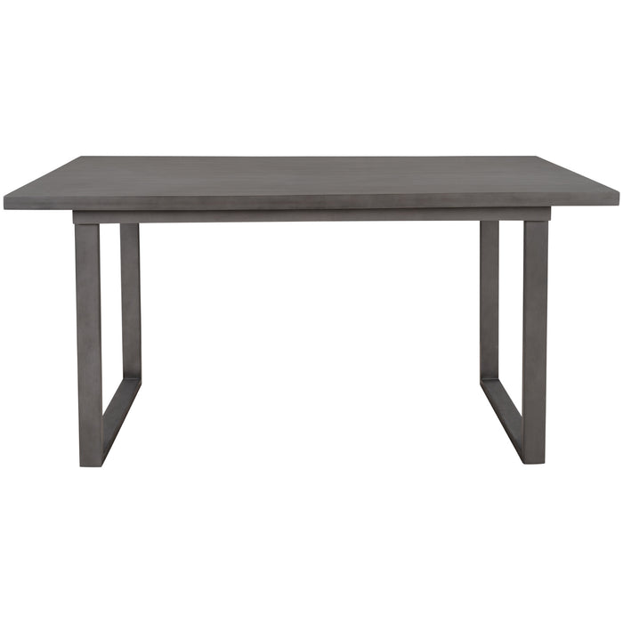 6-Pieces Family Furniture, Solid Wood Dining Room Set with Rectangular Table & 4 Chairs with Bench