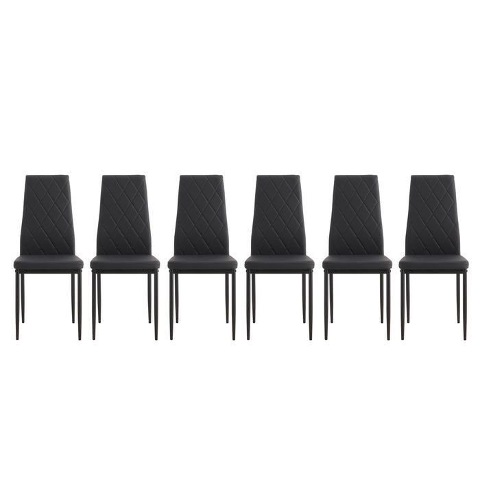 7-piece dining table set;  dining table and chair for 6