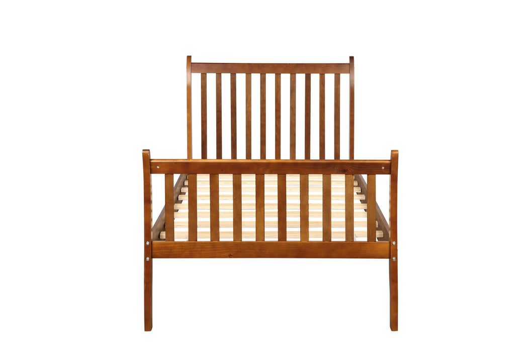 New Space Platform Twin Bed Frame Mattress Foundation with Wood Slat Support