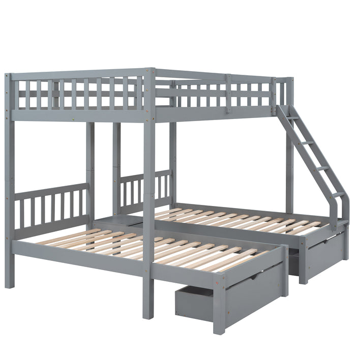 MyRoom Full Over Twin & Twin Wooden Bunk Bed