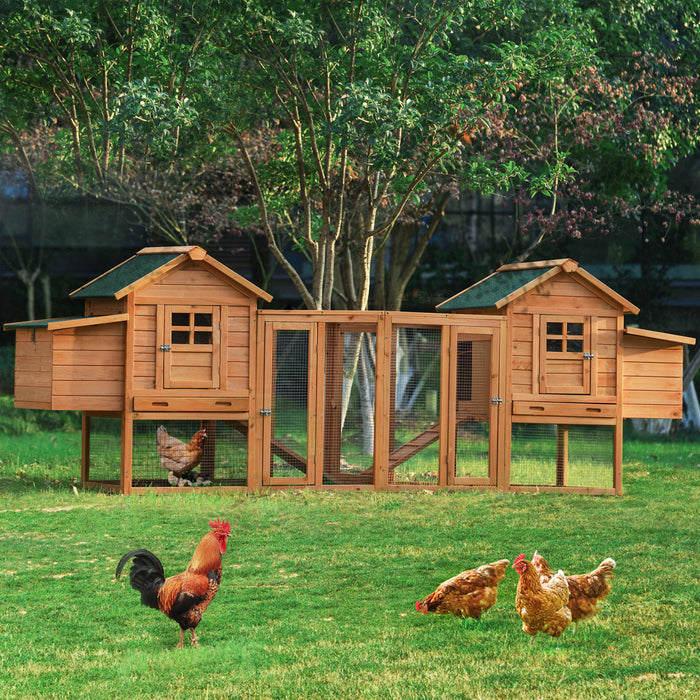 Topmax Large Outdoor Wooden Chicken Coop Poultry Cage Rabbit Hutch