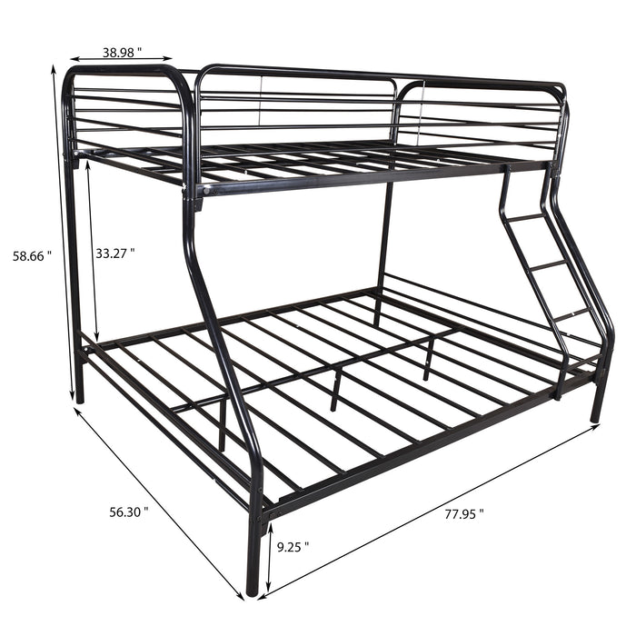 MyRoom Heavy Duty Twin-Over-Full Metal Bunk Bed