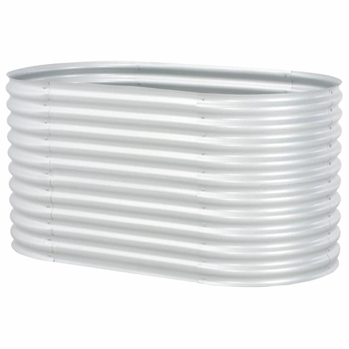 Garden Raised Bed 62.9"x31.4"x31.8" galvanized Steel Silver