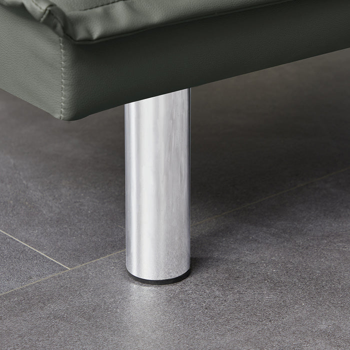 PU Leather Sofa Bed Couch , Convertible Folding Futon Sofa Bed with Metal Legs.