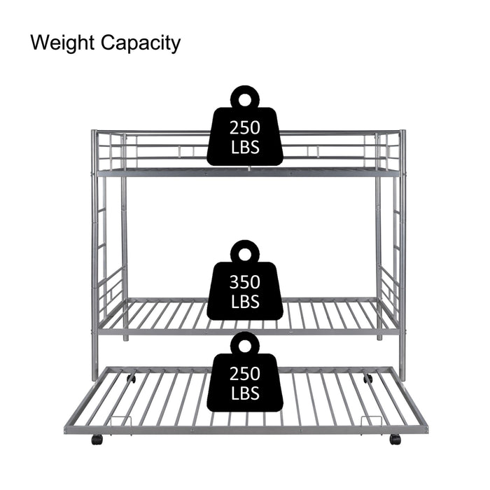 Twin over twin bunk bed with trundle