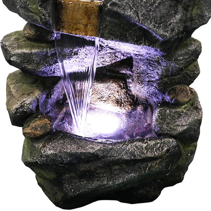 Outdoor Fountain Poly-resin Rock Water Fountain