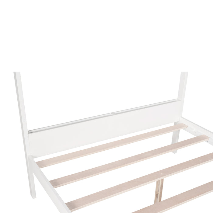 MyRoomz Full Size Wood House Bed with Storage Space