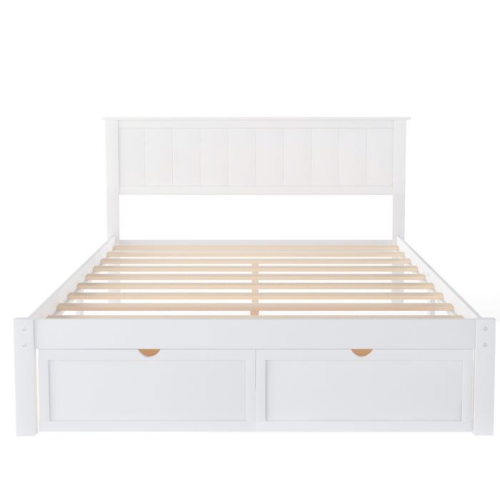 Higgins Full Size Platform Bed with Under Bed Drawers